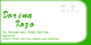 dorina kozo business card