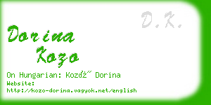 dorina kozo business card